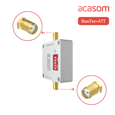 Máy giảm âm thanh RF kỹ thuật số điều chỉnh 0-4Ghz 1-16dB Tám Gain Bias Tees với nguồn điện
