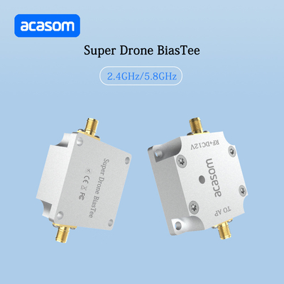 12V Super Drone Bias Tee Mất đầu vào thấp ≤0.4dB cho công suất đầu vào ≤40dBm và 2.4-2.5GHz