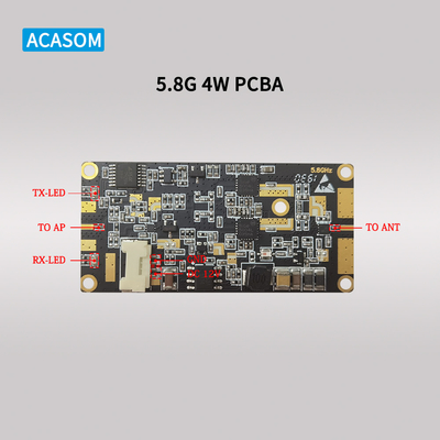Năng lực 5W 37dBm RF Signal Booster 12V PCBA cho 5,8GHz &amp; 2,4GHz mở rộng phạm vi không dây