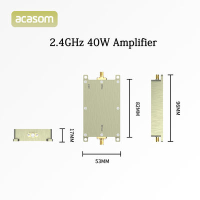 Bộ khuếch đại FPV vỏ nhôm với 2.4G 40W 24V cho các chuyến bay tầm xa